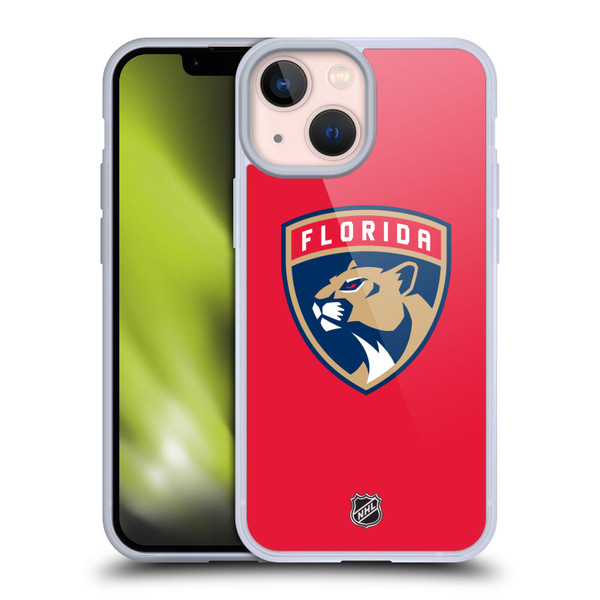 NHL Florida Panthers Plain Soft Gel Case for Apple iPhone 13 Mini