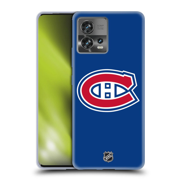 NHL Montreal Canadiens Plain Soft Gel Case for Motorola Moto Edge 30 Fusion