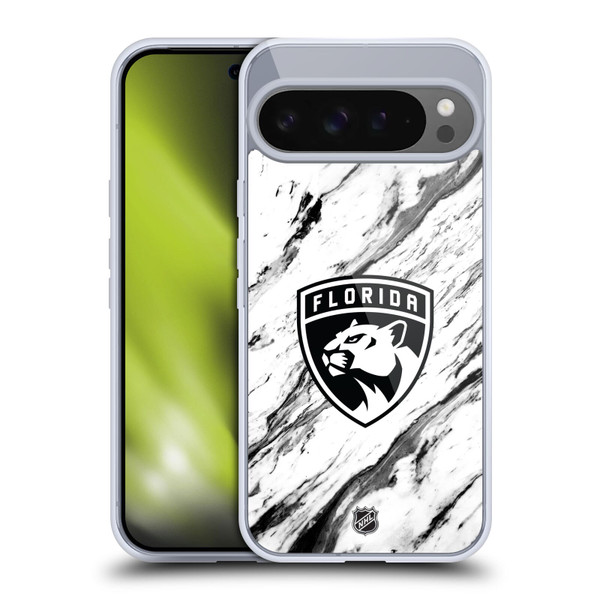 NHL Florida Panthers Marble Soft Gel Case for Google Pixel 9 Pro XL