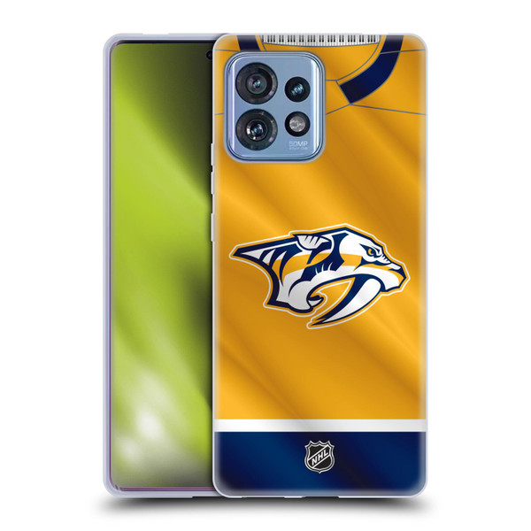 NHL Nashville Predators Jersey Soft Gel Case for Motorola Moto Edge 40 Pro/Plus 2023