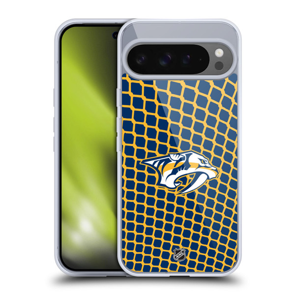 NHL Nashville Predators Net Pattern Soft Gel Case for Google Pixel 9 Pro XL