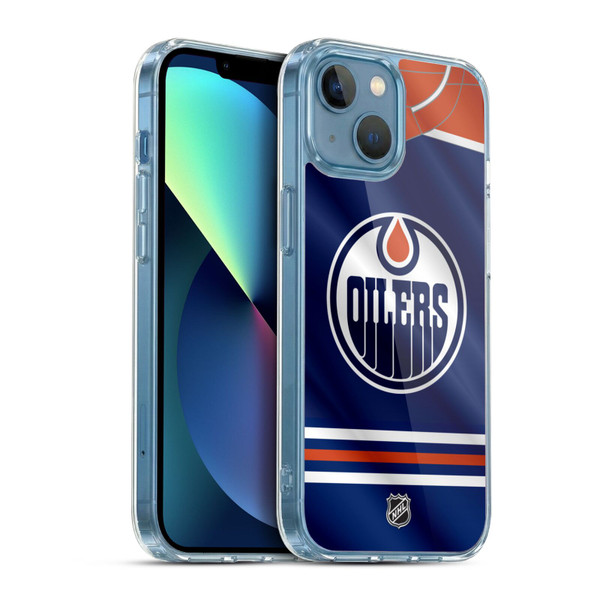 NHL Edmonton Oilers Jersey Soft Gel Case for Apple iPhone 13 Mini & MagSafe