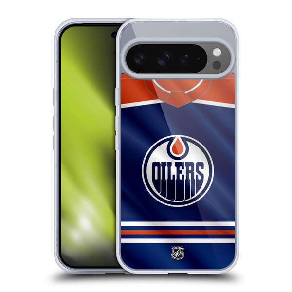 NHL Edmonton Oilers Jersey Soft Gel Case for Google Pixel 9 Pro XL
