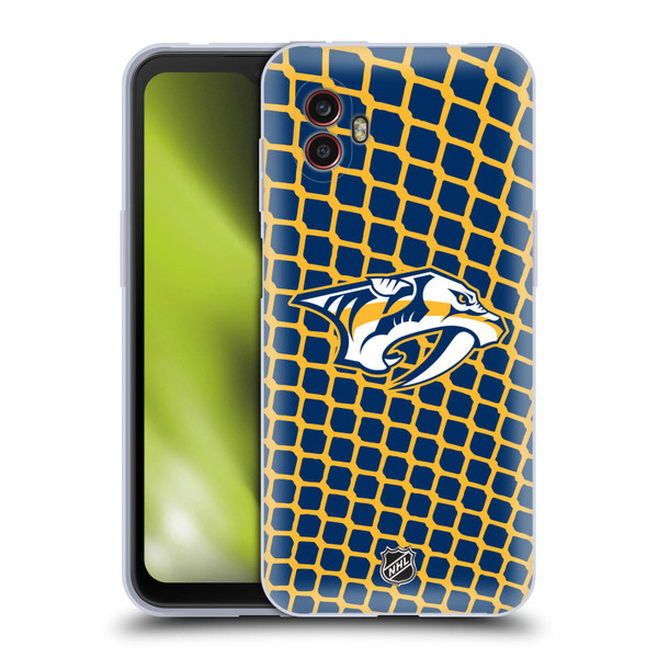 NHL Nashville Predators Net Pattern Soft Gel Case for Samsung Galaxy Xcover6 Pro/Pro2