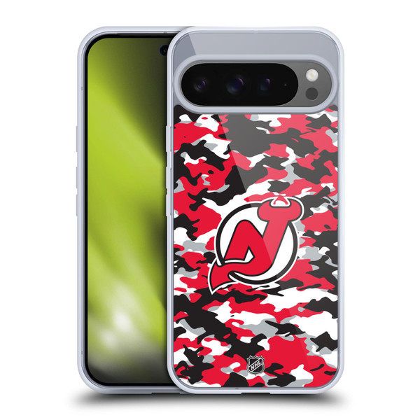 NHL New Jersey Devils Camouflage Soft Gel Case for Google Pixel 9 Pro XL