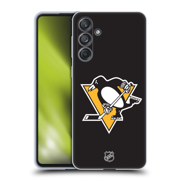 NHL Pittsburgh Penguins Plain Soft Gel Case for Samsung Galaxy M55 5G