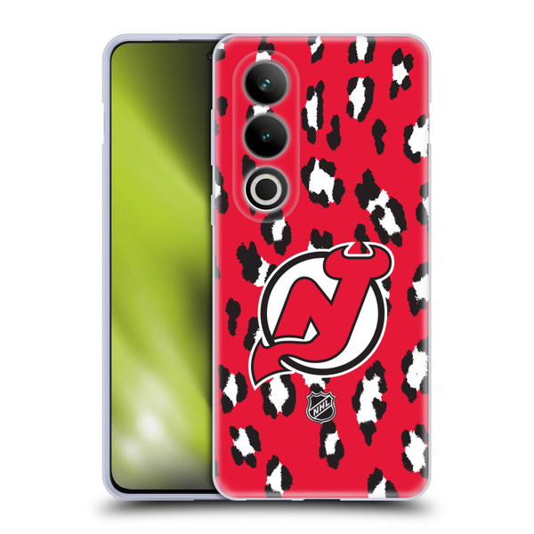 NHL New Jersey Devils Leopard Pattern Soft Gel Case for OPPO OnePlus Ace 3V 5G