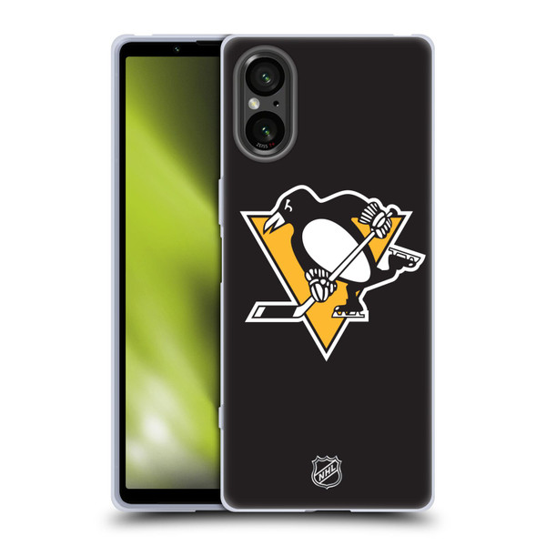NHL Pittsburgh Penguins Plain Soft Gel Case for Sony Xperia 5 V 5G