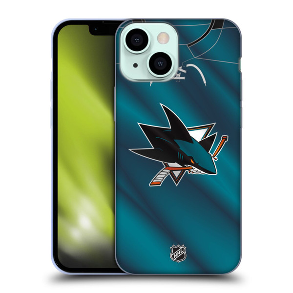 NHL San Jose Sharks Jersey Soft Gel Case for Apple iPhone 13 Mini
