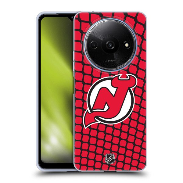 NHL New Jersey Devils Net Pattern Soft Gel Case for Xiaomi Redmi A3