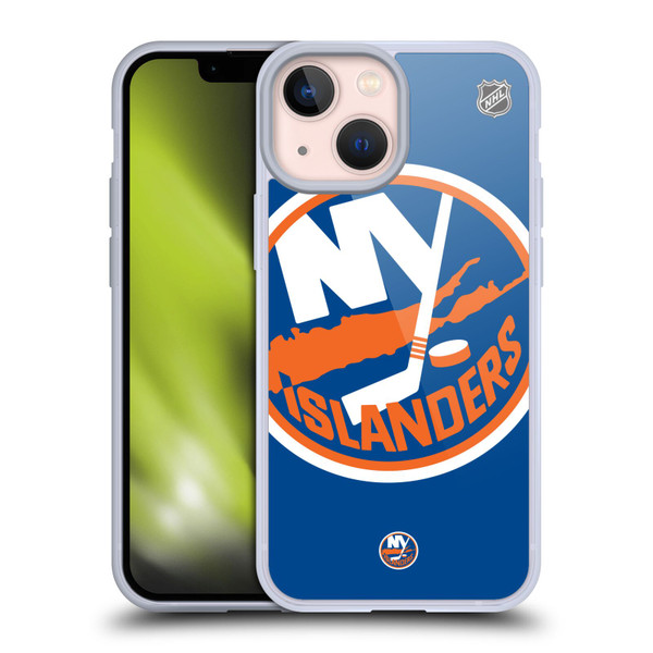 NHL New York Islanders Oversized Soft Gel Case for Apple iPhone 13 Mini
