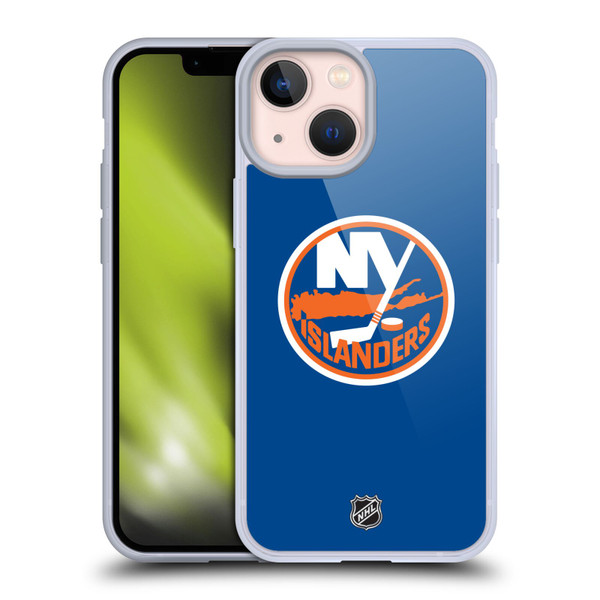 NHL New York Islanders Plain Soft Gel Case for Apple iPhone 13 Mini