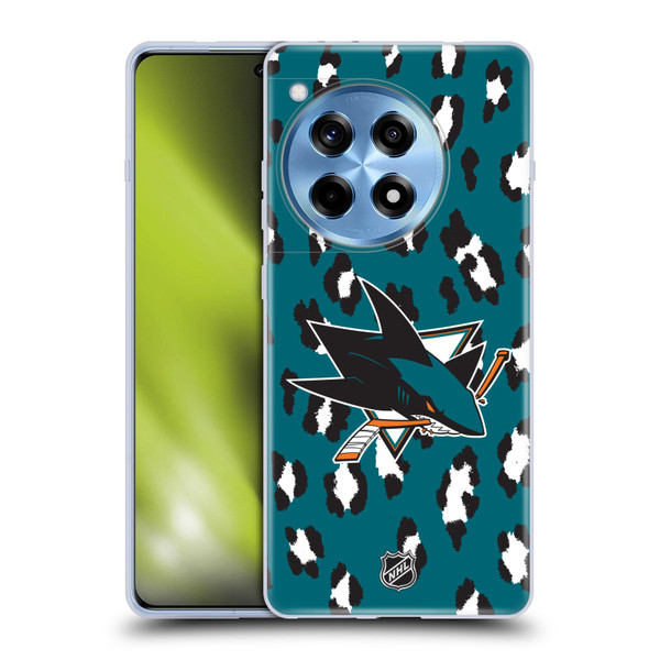 NHL San Jose Sharks Leopard Pattern Soft Gel Case for OPPO OnePlus Ace 3 5G