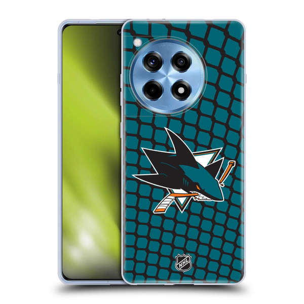 NHL San Jose Sharks Net Pattern Soft Gel Case for OPPO OnePlus Ace 3 5G