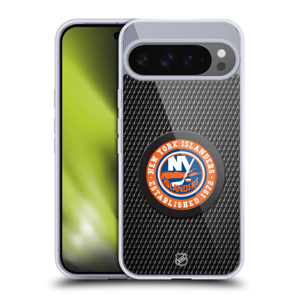 NHL New York Islanders Puck Texture Soft Gel Case for Google Pixel 9 Pro XL
