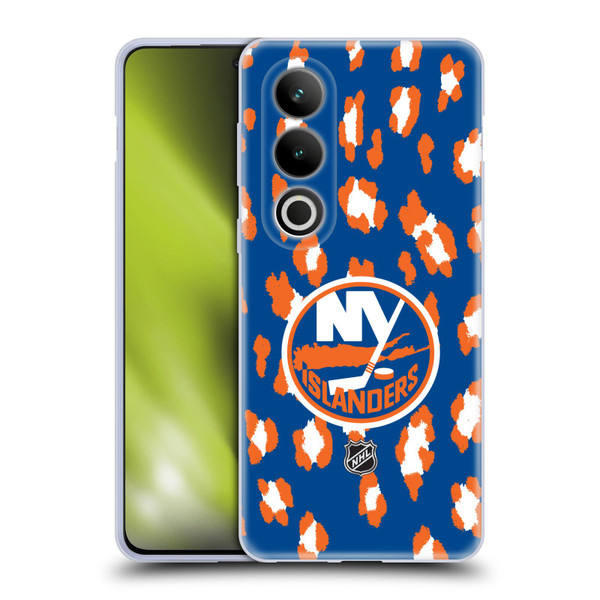 NHL New York Islanders Leopard Pattern Soft Gel Case for OPPO OnePlus Ace 3V 5G
