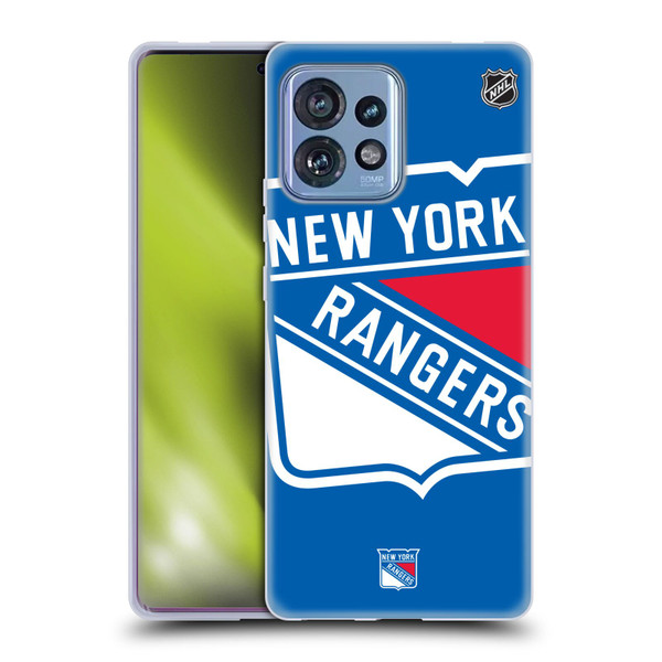 NHL New York Rangers Oversized Soft Gel Case for Motorola Moto Edge 40 Pro/Plus 2023