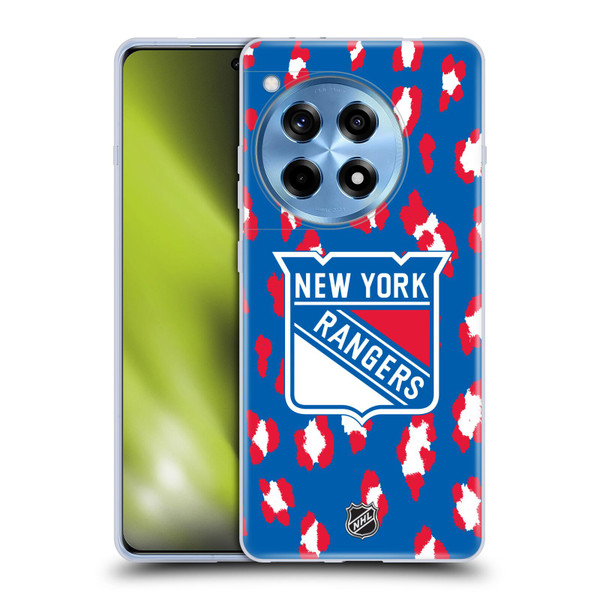 NHL New York Rangers Leopard Pattern Soft Gel Case for OPPO OnePlus Ace 3 5G