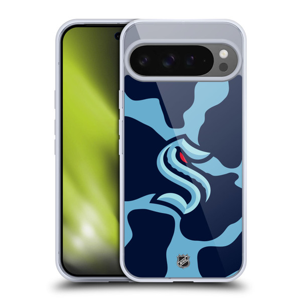 NHL Seattle Kraken Cow Pattern Soft Gel Case for Google Pixel 9 Pro XL
