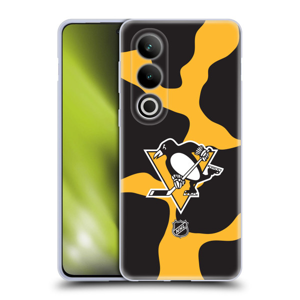 NHL Pittsburgh Penguins Cow Pattern Soft Gel Case for OPPO OnePlus Ace 3V 5G