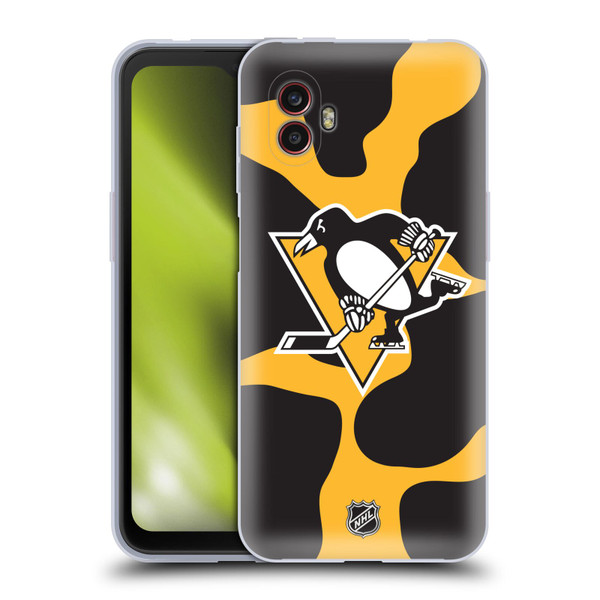 NHL Pittsburgh Penguins Cow Pattern Soft Gel Case for Samsung Galaxy Xcover6 Pro/Pro2