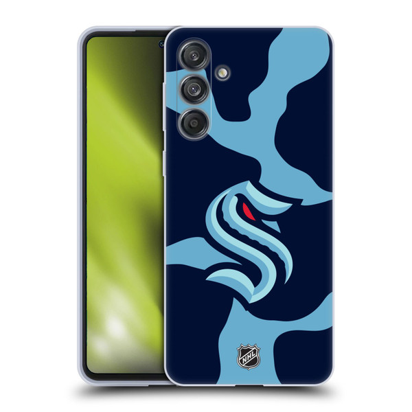 NHL Seattle Kraken Cow Pattern Soft Gel Case for Samsung Galaxy M55 5G