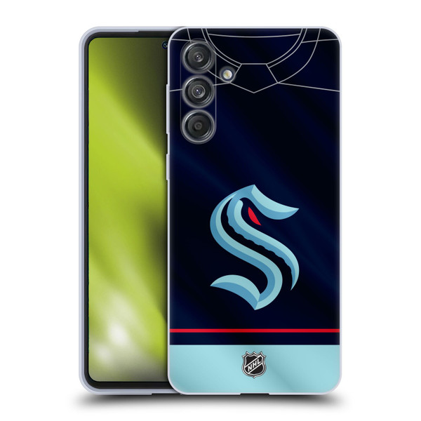 NHL Seattle Kraken Jersey Soft Gel Case for Samsung Galaxy M55 5G
