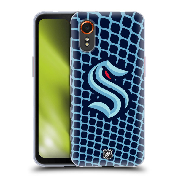 NHL Seattle Kraken Net Pattern Soft Gel Case for Samsung Galaxy Xcover7 5G