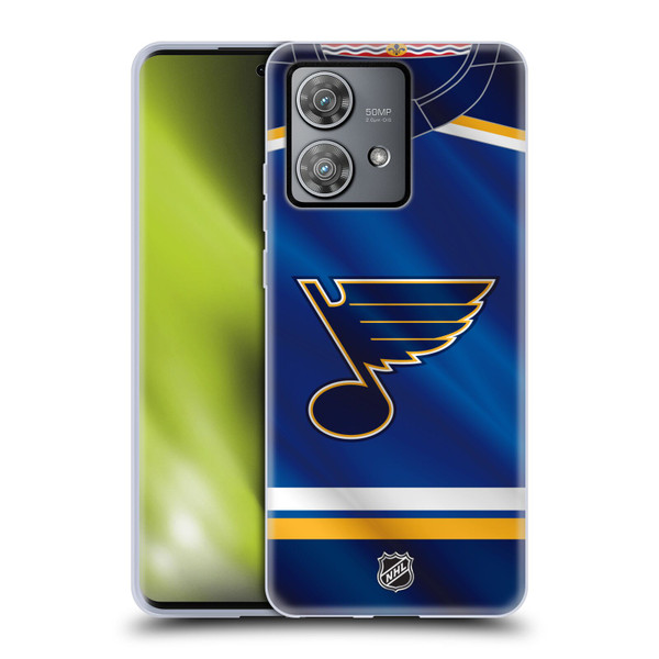NHL St Louis Blues Jersey Soft Gel Case for Motorola Edge 40 Neo 5G