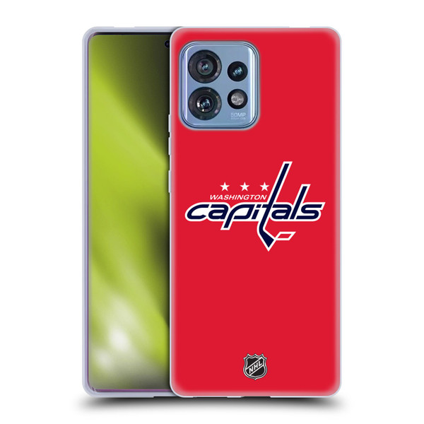 NHL Washington Capitals Plain Soft Gel Case for Motorola Moto Edge 40 Pro