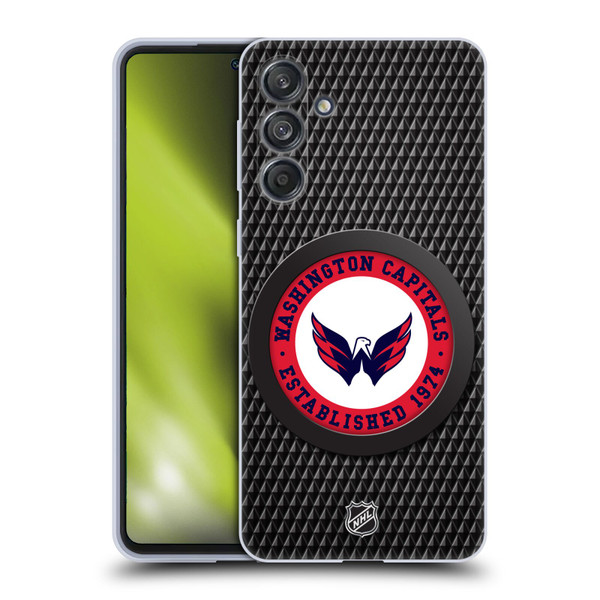 NHL Washington Capitals Puck Texture Soft Gel Case for Samsung Galaxy M55 5G