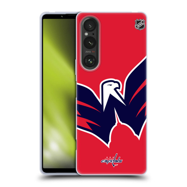 NHL Washington Capitals Oversized Soft Gel Case for Sony Xperia 1 V 5G