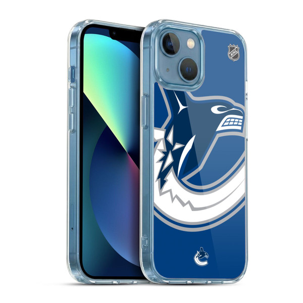 NHL Vancouver Canucks Oversized Soft Gel Case for Apple iPhone 13 Mini & MagSafe