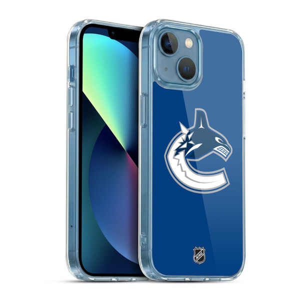 NHL Vancouver Canucks Plain Soft Gel Case for Apple iPhone 13 Mini & MagSafe