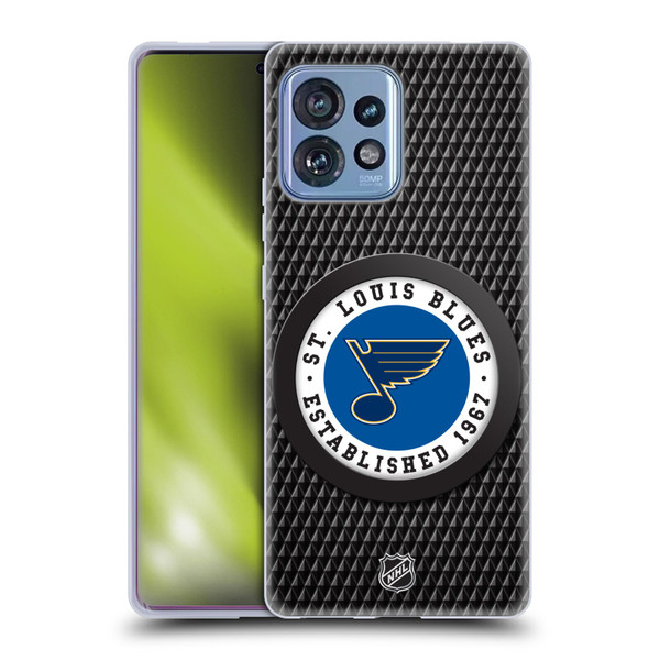 NHL St Louis Blues Puck Texture Soft Gel Case for Motorola Moto Edge 40 Pro
