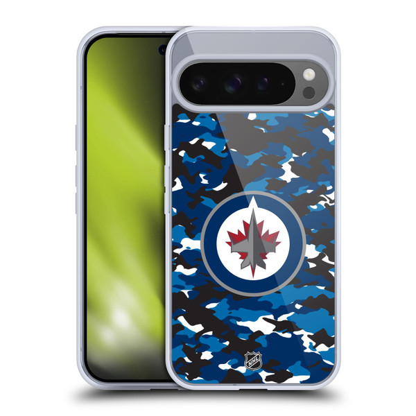 NHL Winnipeg Jets Camouflage Soft Gel Case for Google Pixel 9 Pro XL