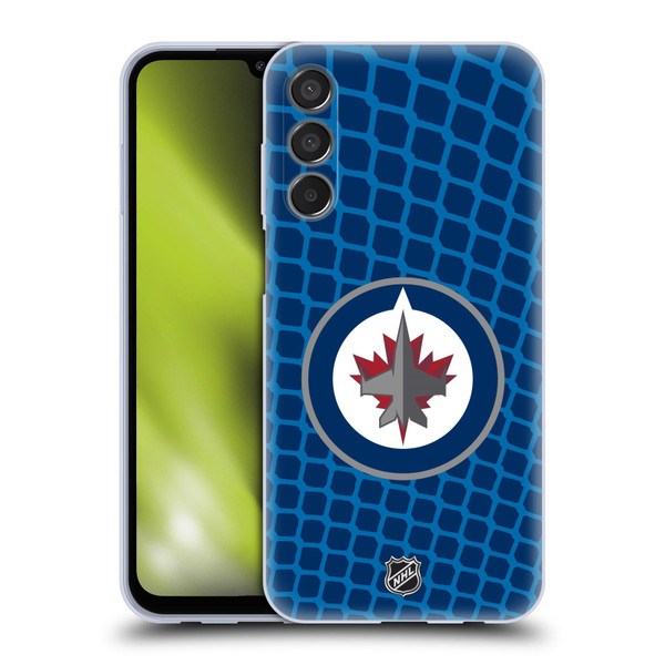 NHL Winnipeg Jets Net Pattern Soft Gel Case for Samsung Galaxy M15/F15 5G