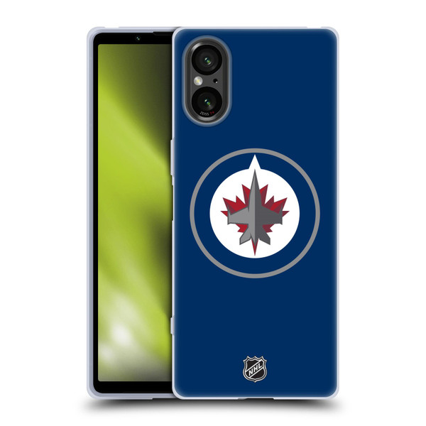 NHL Winnipeg Jets Plain Soft Gel Case for Sony Xperia 5 V 5G