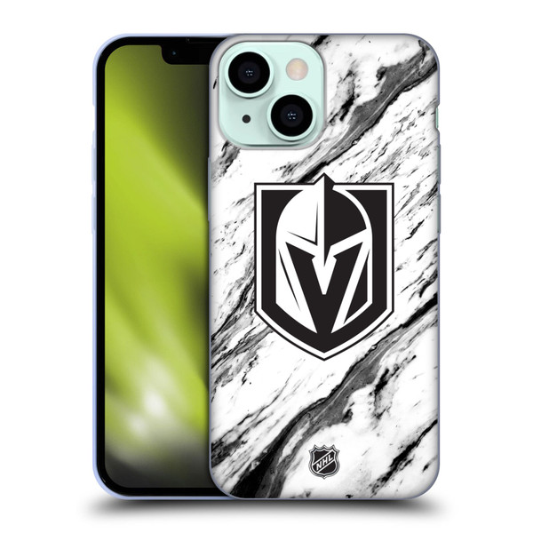 NHL Vegas Golden Knights Marble Soft Gel Case for Apple iPhone 13 Mini