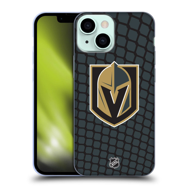 NHL Vegas Golden Knights Net Pattern Soft Gel Case for Apple iPhone 13 Mini