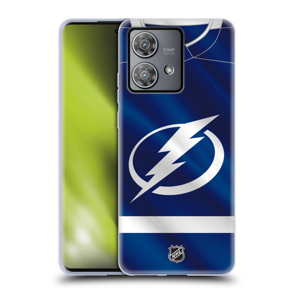 NHL Tampa Bay Lightning Jersey Soft Gel Case for Motorola Edge 40 Neo 5G