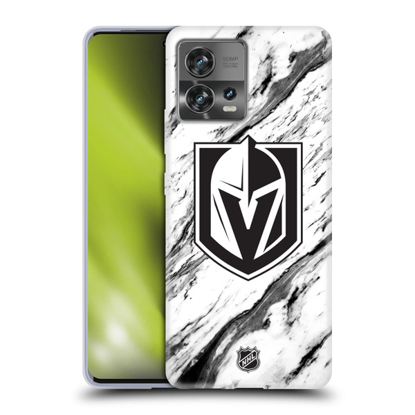 NHL Vegas Golden Knights Marble Soft Gel Case for Motorola Moto Edge 30 Fusion