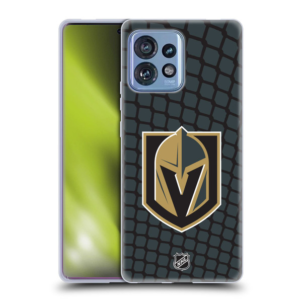 NHL Vegas Golden Knights Net Pattern Soft Gel Case for Motorola Moto Edge 40 Pro