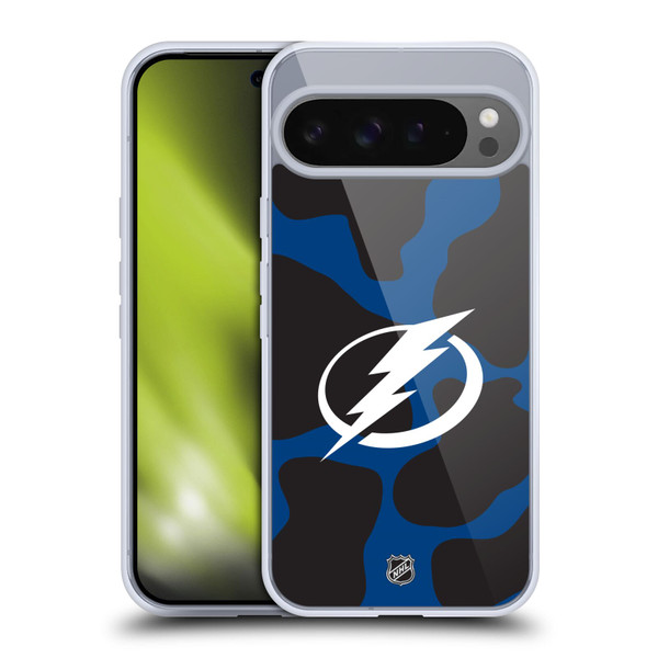 NHL Tampa Bay Lightning Cow Pattern Soft Gel Case for Google Pixel 9 Pro XL