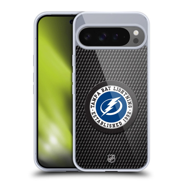 NHL Tampa Bay Lightning Puck Texture Soft Gel Case for Google Pixel 9 Pro XL