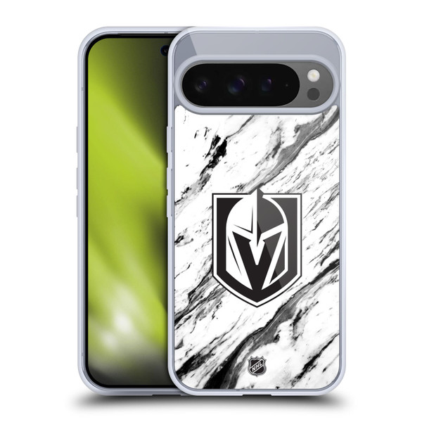 NHL Vegas Golden Knights Marble Soft Gel Case for Google Pixel 9 Pro XL