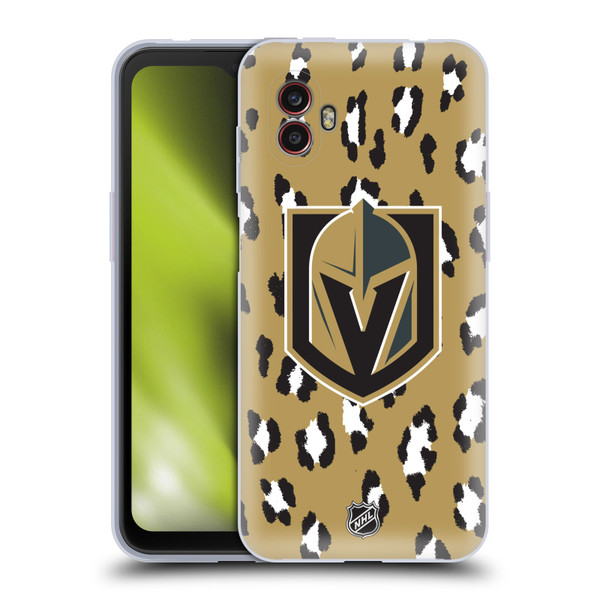 NHL Vegas Golden Knights Leopard Patten Soft Gel Case for Samsung Galaxy Xcover6 Pro/Pro2