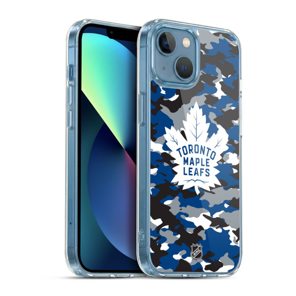 NHL Toronto Maple Leafs Camouflage Soft Gel Case for Apple iPhone 13 Mini & MagSafe