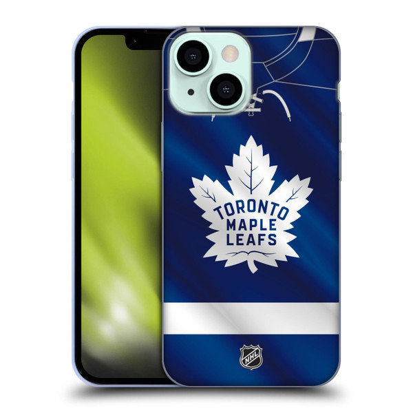 NHL Toronto Maple Leafs Jersey Soft Gel Case for Apple iPhone 13 Mini