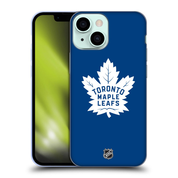 NHL Toronto Maple Leafs Plain Soft Gel Case for Apple iPhone 13 Mini